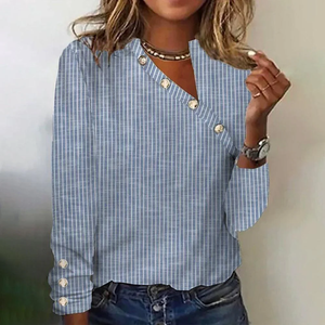 Zoruli Chic Striped Long Sleeve Top