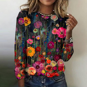 Zoruli Cool Round Neck Long Sleeve Top