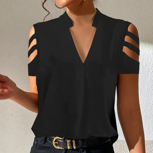 Zoruli Trendy Plain Short Sleeve Top