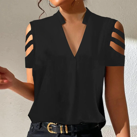 Zoruli Trendy Plain Short Sleeve Top