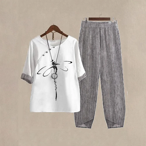 Zoruli Modern 3/4 Sleeve Two Piece Set