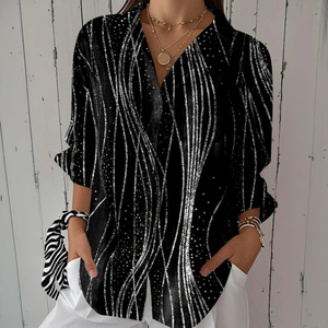 Zoruli Casual Black Long Sleeve Top