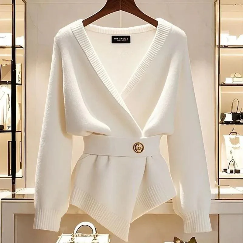 Zoruli Vintage Long Sleeve Plain Cardigan
