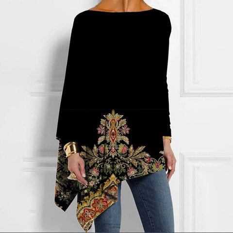 Zoruli Cool Long Sleeve Black Top