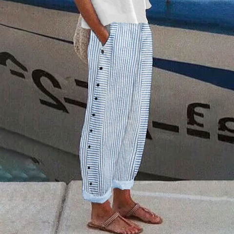 Zoruli Popular Blue Side Pocket Pants
