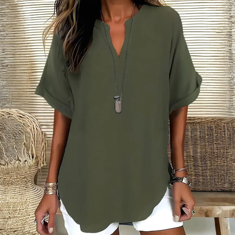 Zoruli Special V-Neck Short Sleeve Top