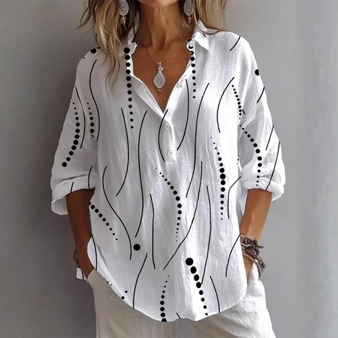 Zoruli Basic White Long Sleeve Top