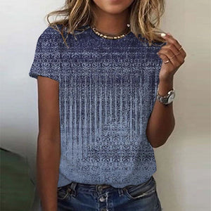 Zoruli Abstract Autumn Blue Weathered Top