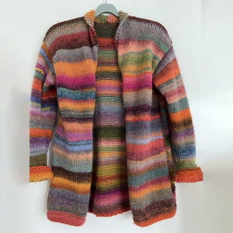 Zoruli Abstract Print Long Sleeve Sweater